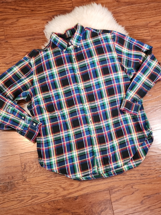 Ralph Lauren Other - Ralph Lauren Plaid Collared Bitton Front  Long Sleeve Mens Shirt